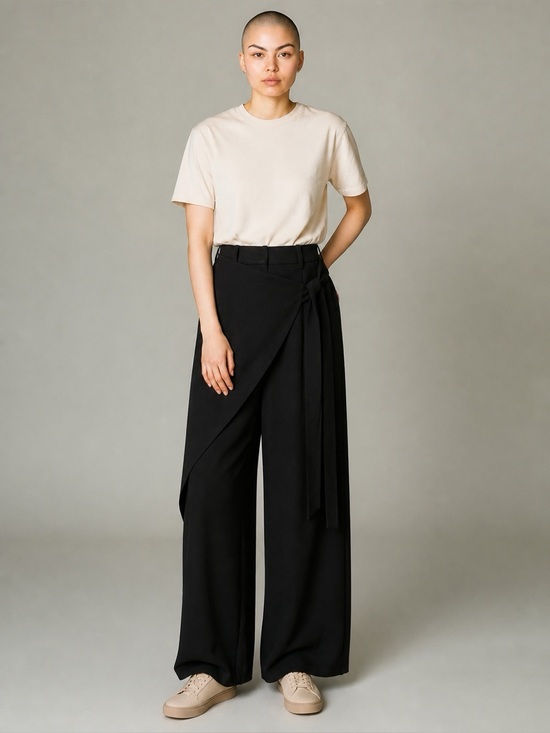 Cnmmens Pants - NWT Commense Black Wide-Leg High-Rise Dress Pants Size XS